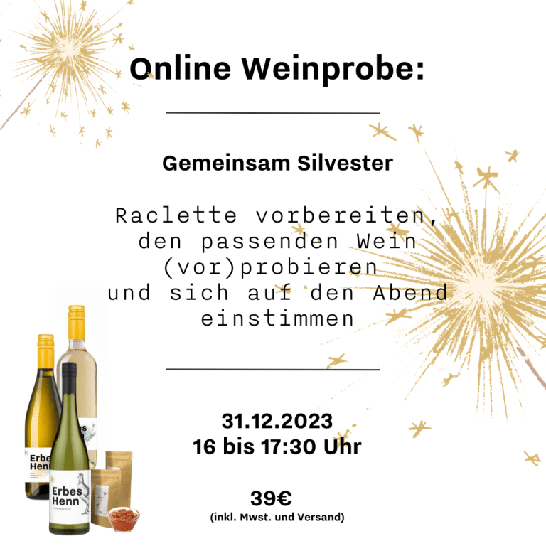 Mehr über den Artikel erfahren Online Weinprobe am Silvesternachmittag