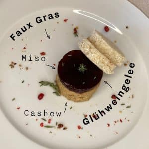 Faux Gras mit Glühweingelee