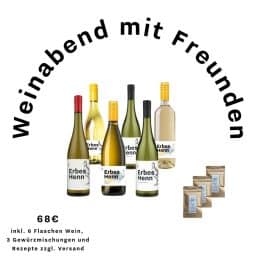 Kochbox-Weinabend mit Freunden